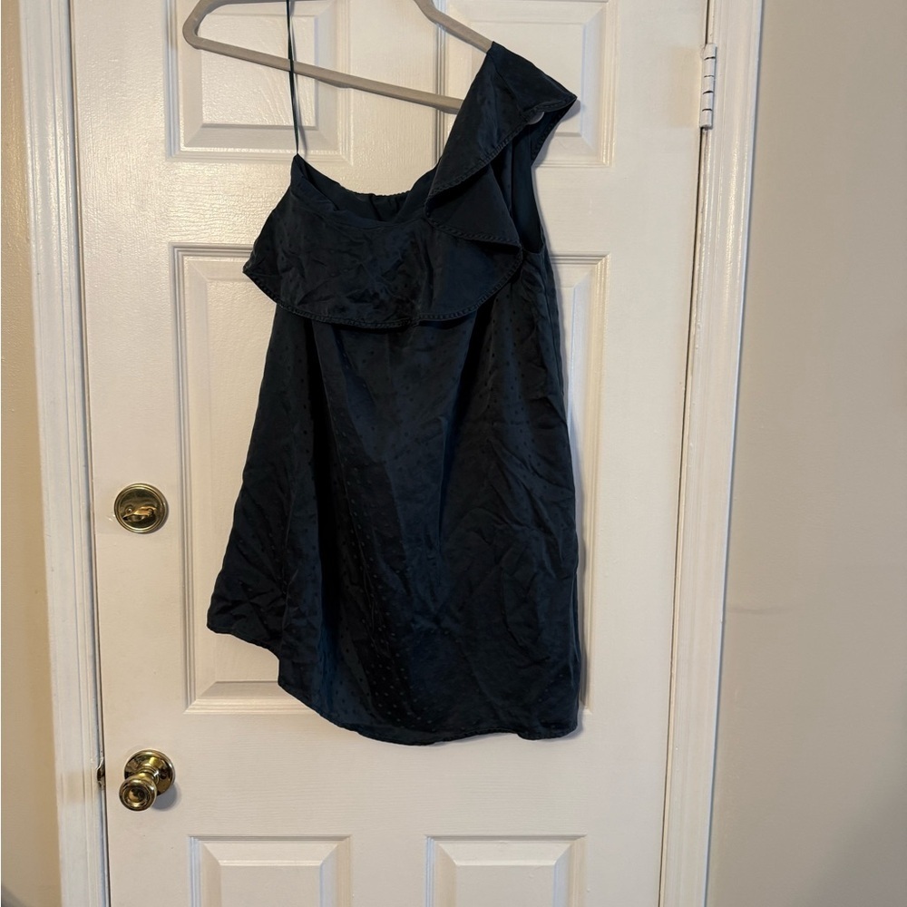 Madewell One-Shoulder Green  Dress